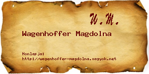 Wagenhoffer Magdolna névjegykártya