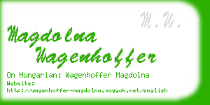 magdolna wagenhoffer business card
